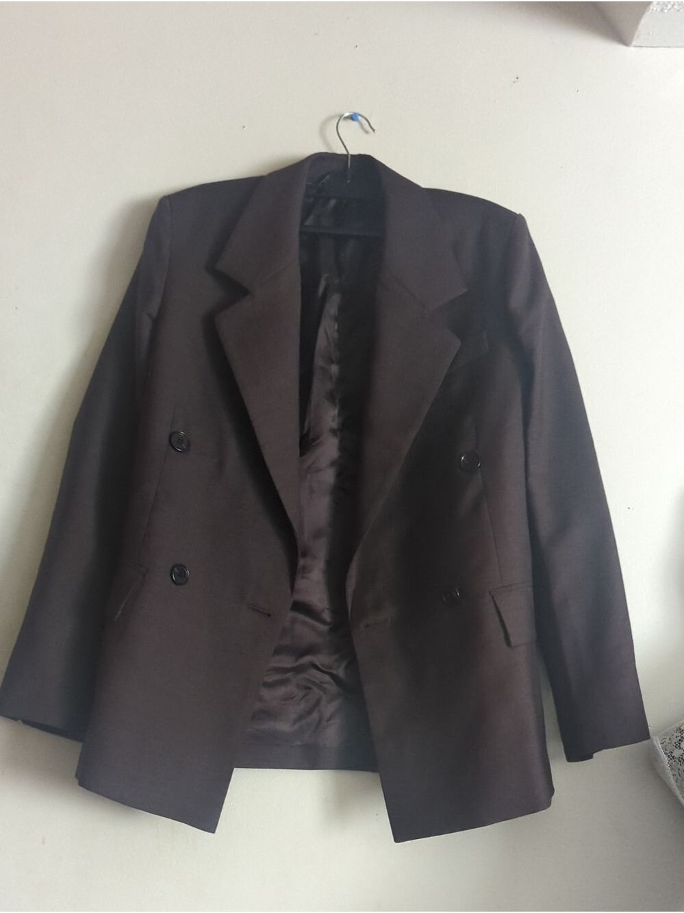 COS Double-Breasted Brown Blazer Jacket - Women's Tailored Coat - Picture 6 of 14